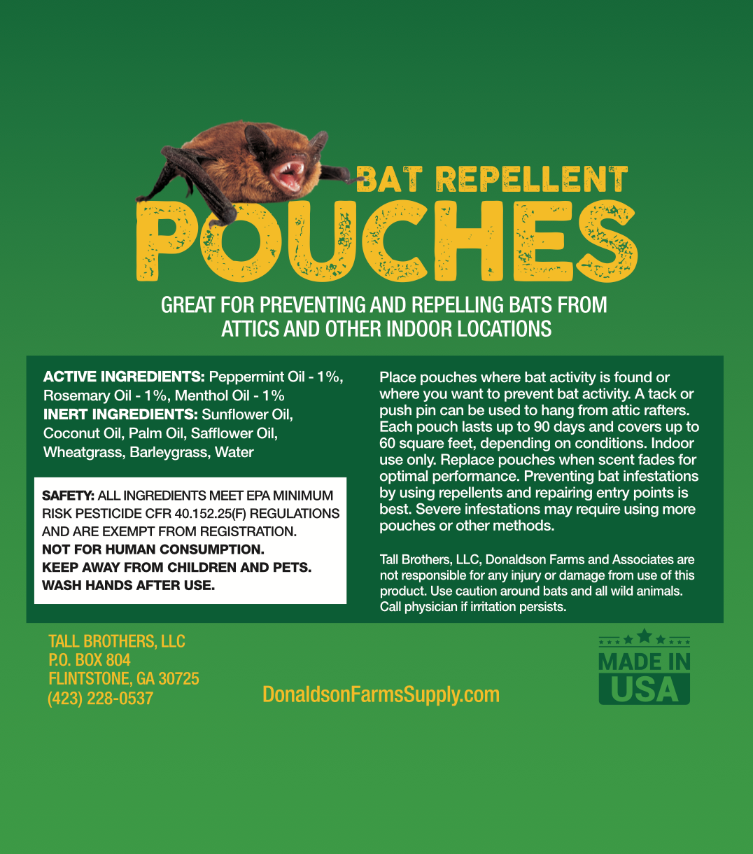 Bat Repellent Pouches, 10 Pack
