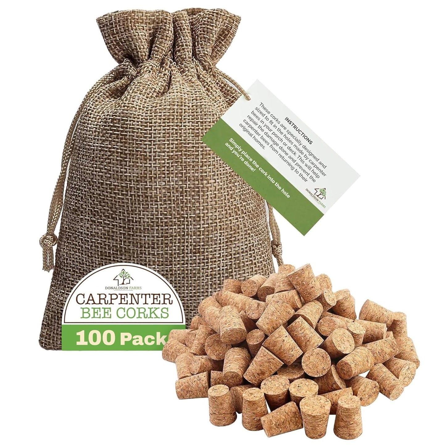 Carpenter Bee Corks - 1 Pack 100 pcs